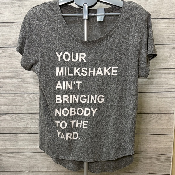 Fifth Sun Tops - “Milkshake” Lightweight Graphic Tee with longer back, size L. Worn twice.